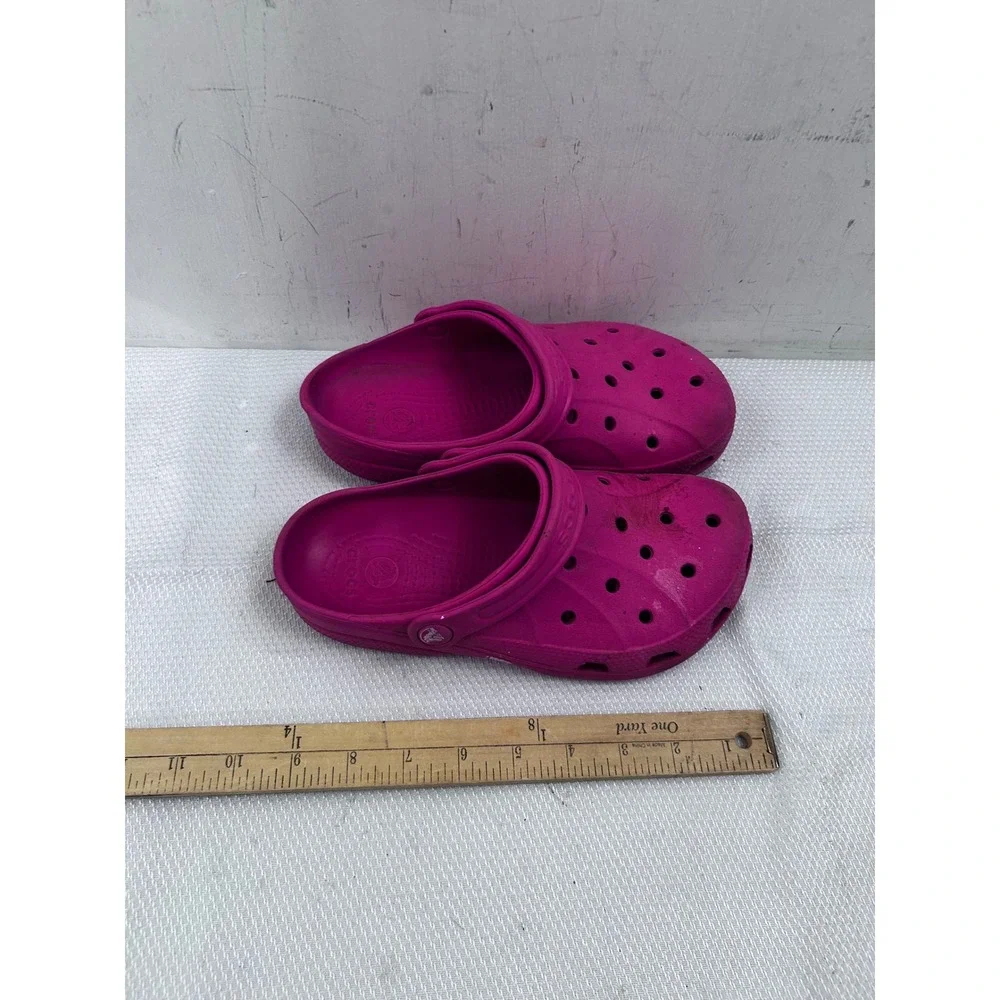 Crocs Classic Clog Size J1 Pink‎ Slip On Water Shoes Kids